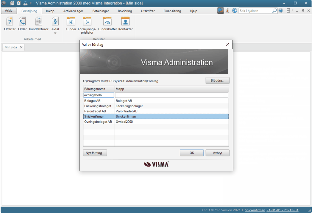 Visma Administration 2000 version 2021.1