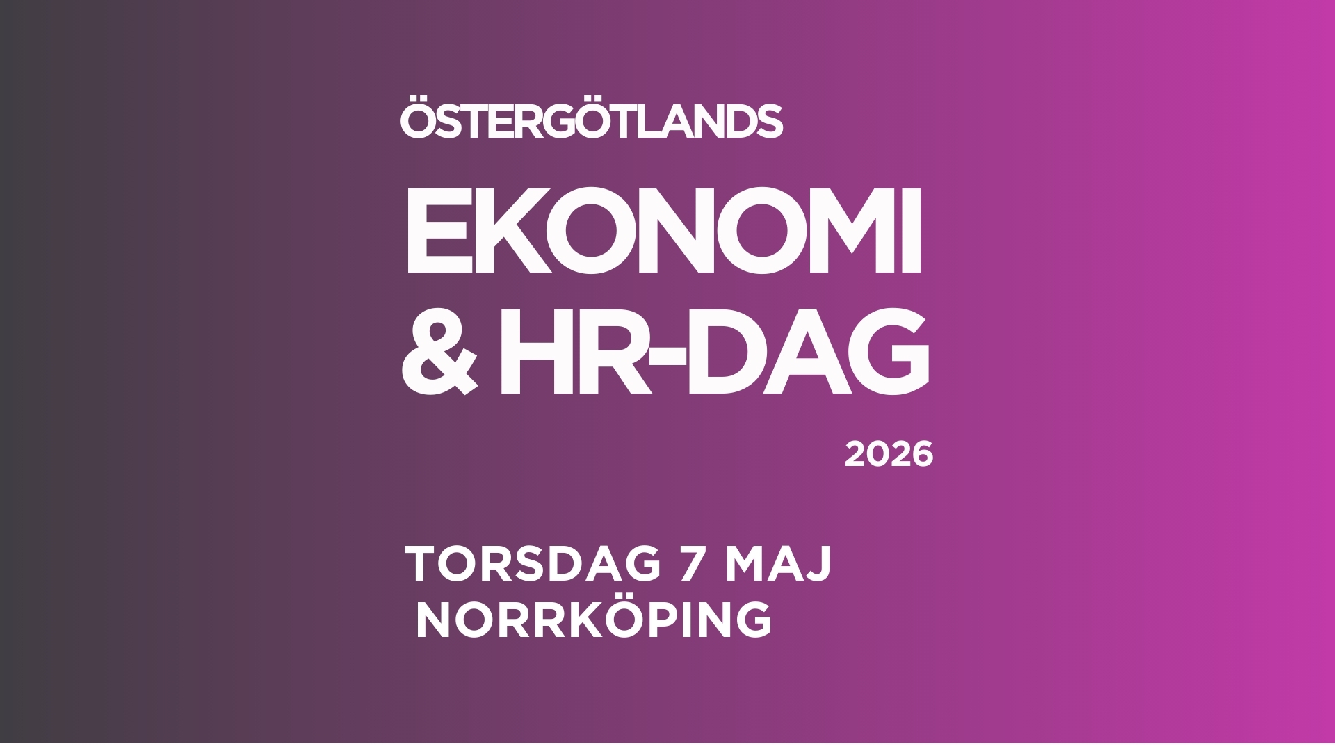 Östergötlands Ekonomi och HR-dag 2026